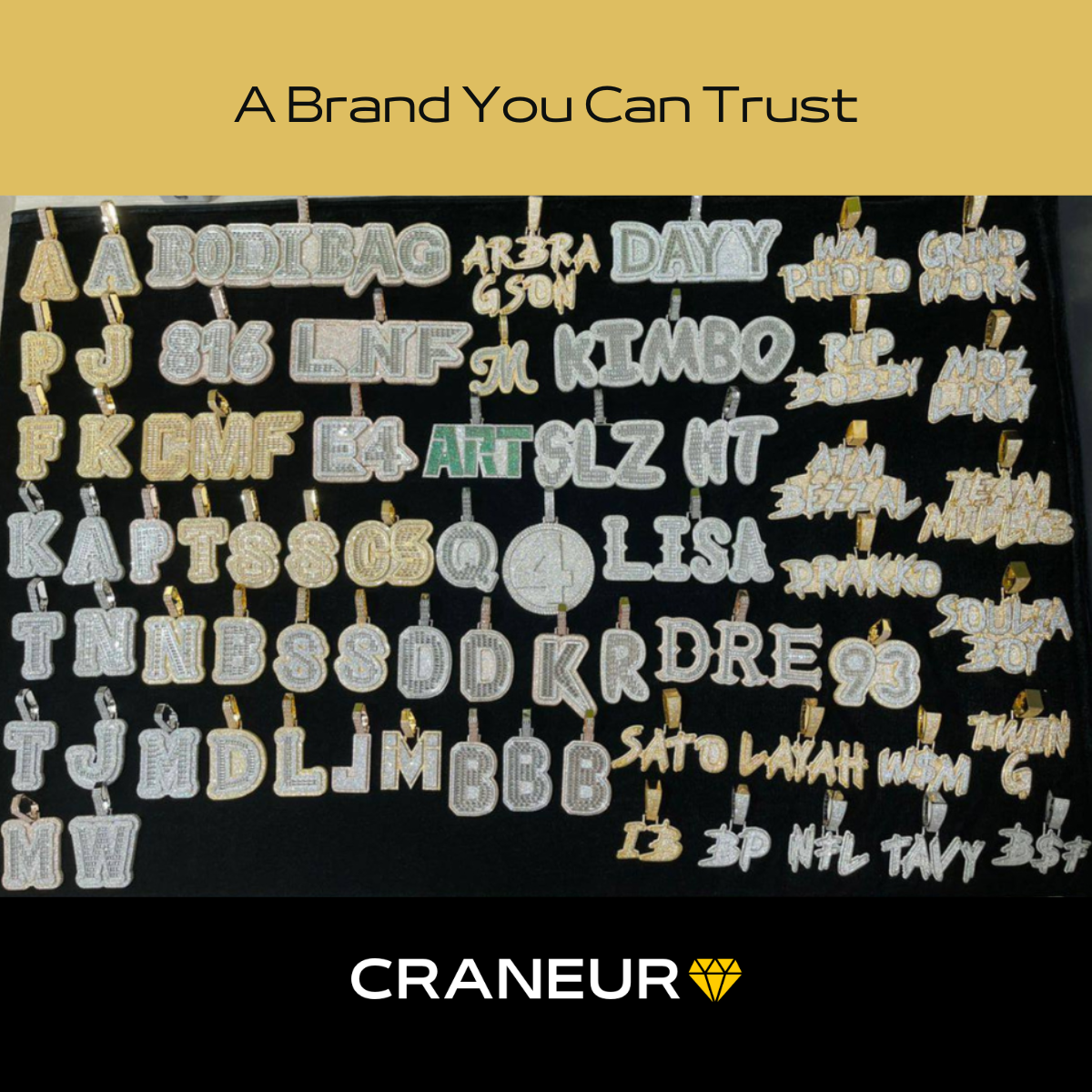 Custom Name Lava Drip Bubble Necklace - Craneur Ice