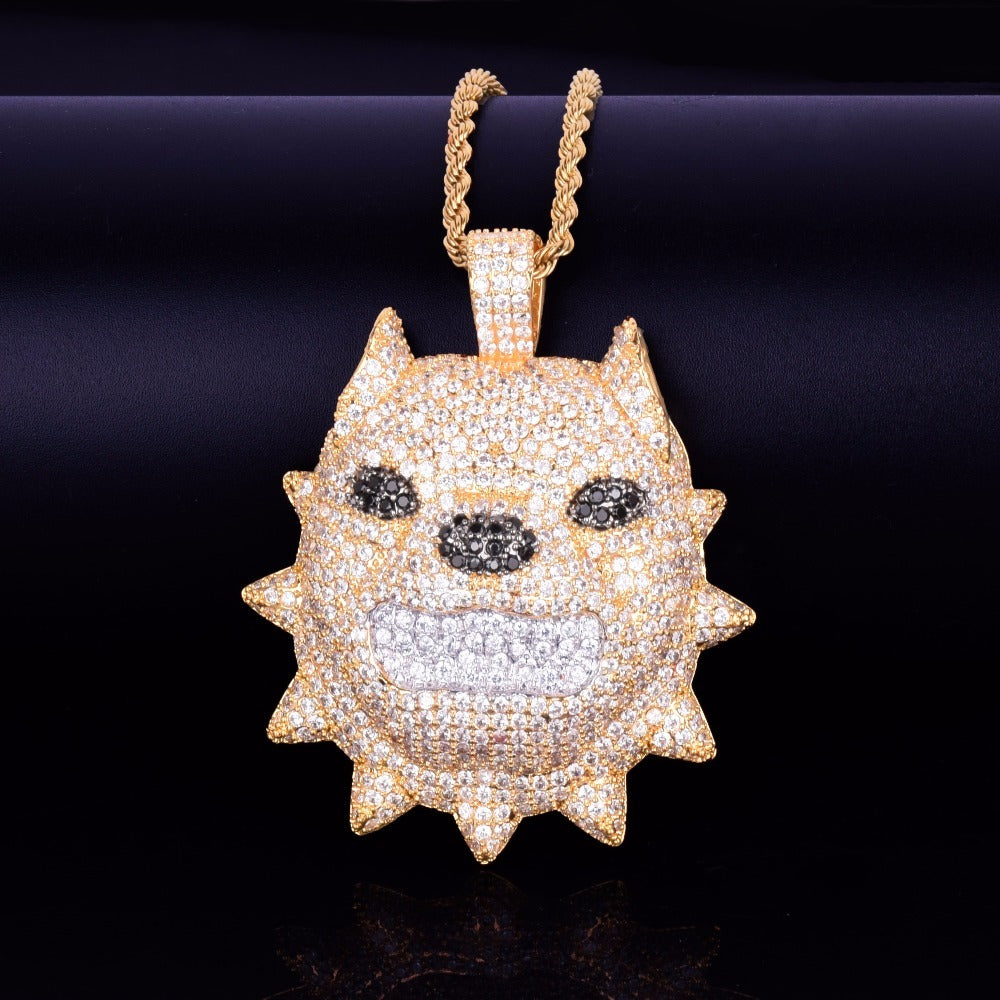 Pitbull Dog Head Necklace - Craneur Ice