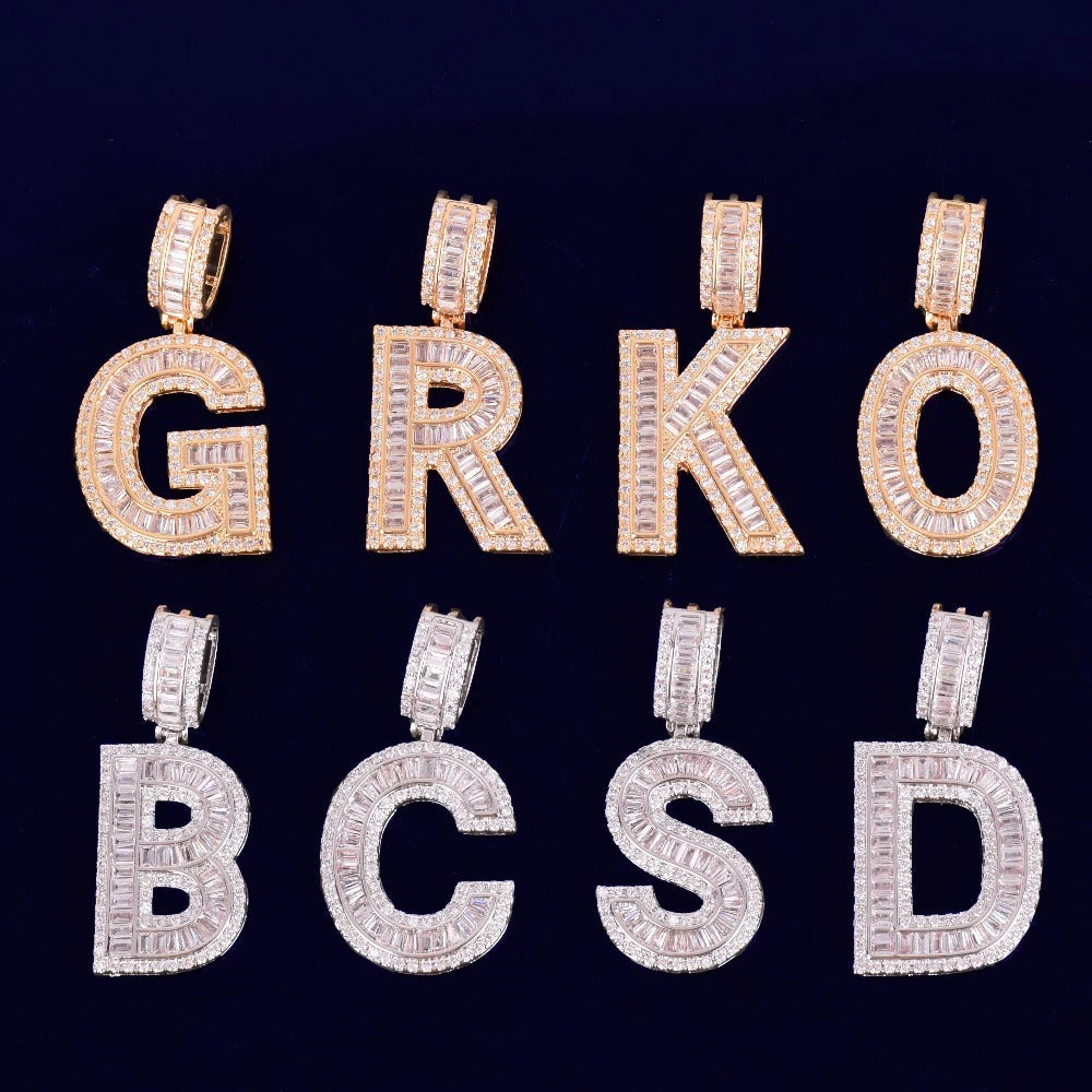 Custom Name Baguette Necklace - Craneur Ice