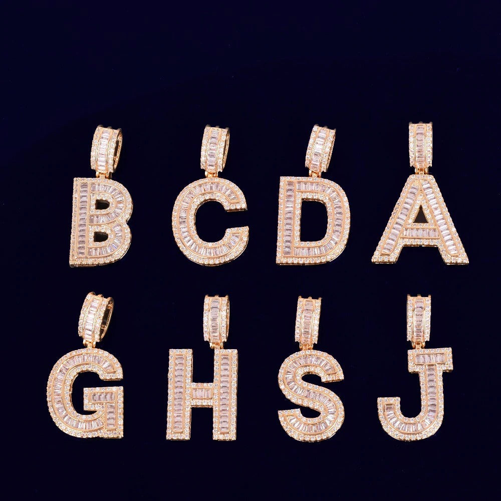 Custom Name Baguette Necklace - Craneur Ice