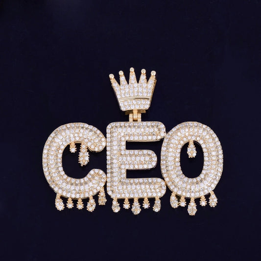 Custom Name Crown Necklace - Craneur Ice