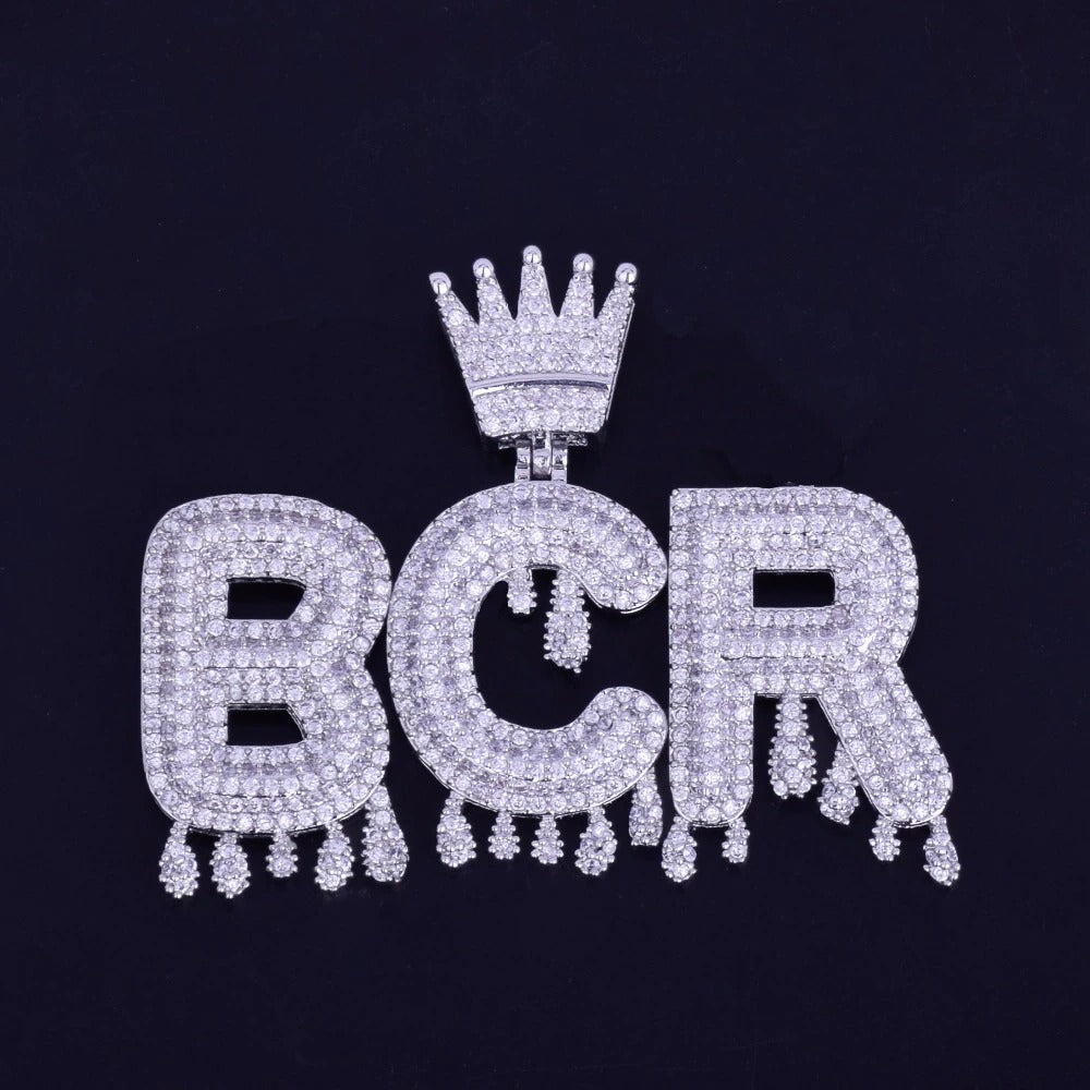 Custom Name Crown Necklace - Craneur Ice