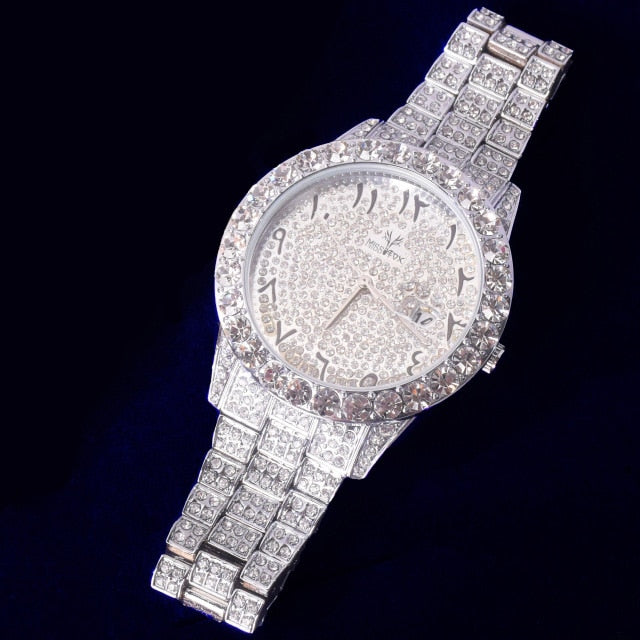 Craneur Iced Out Arabic Numbers Watch - Craneur Ice
