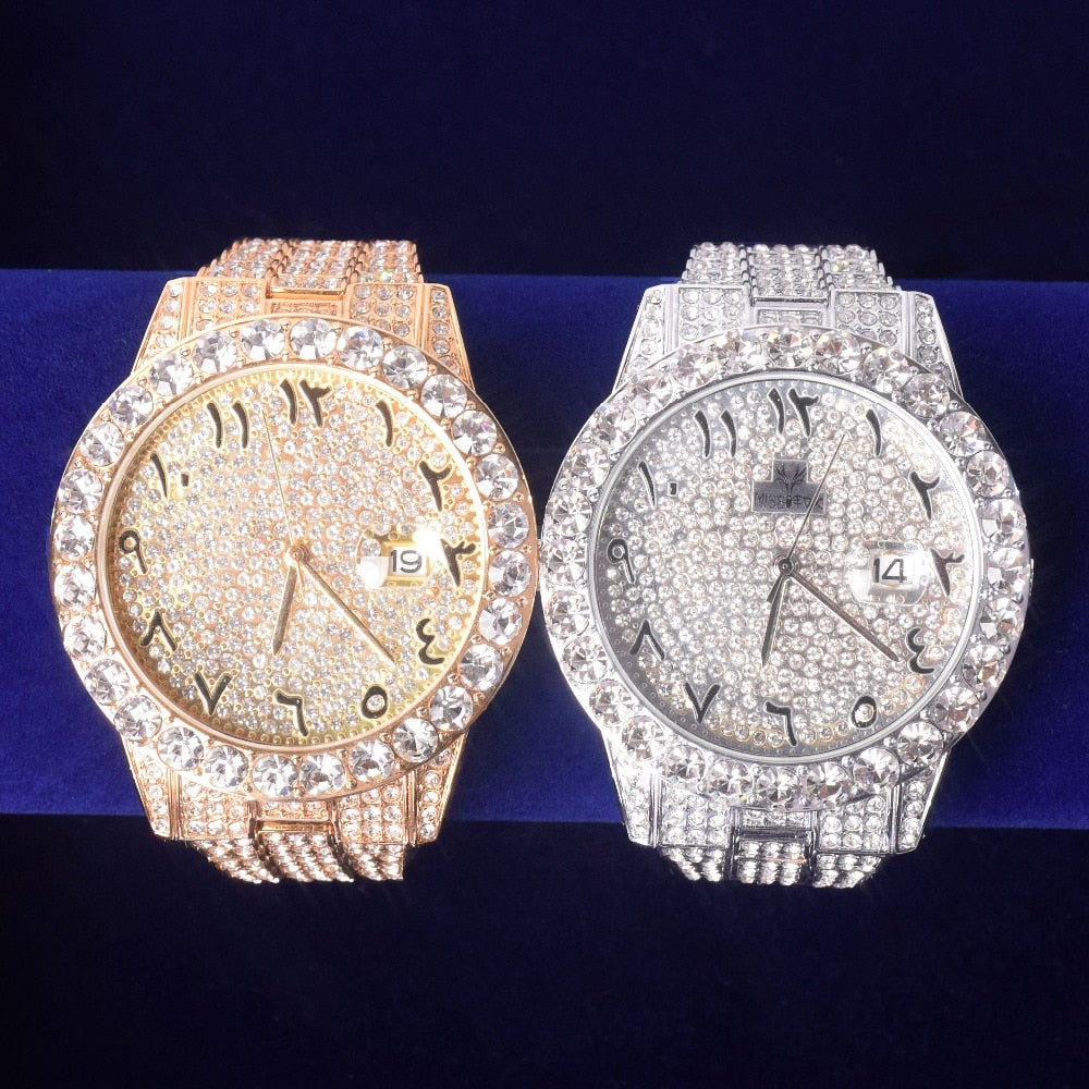 Craneur Iced Out Arabic Numbers Watch - Craneur Ice