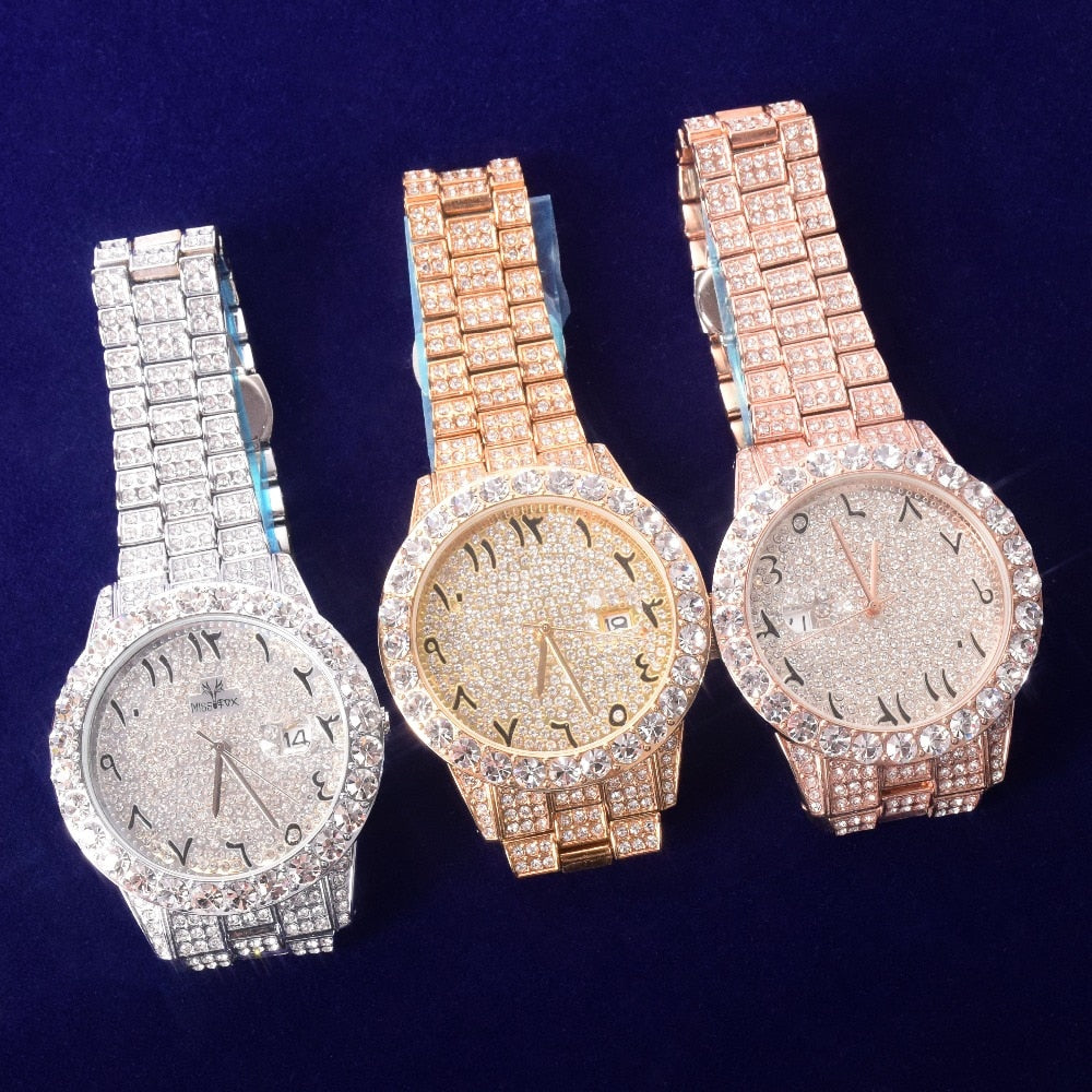Craneur Iced Out Arabic Numbers Watch - Craneur Ice