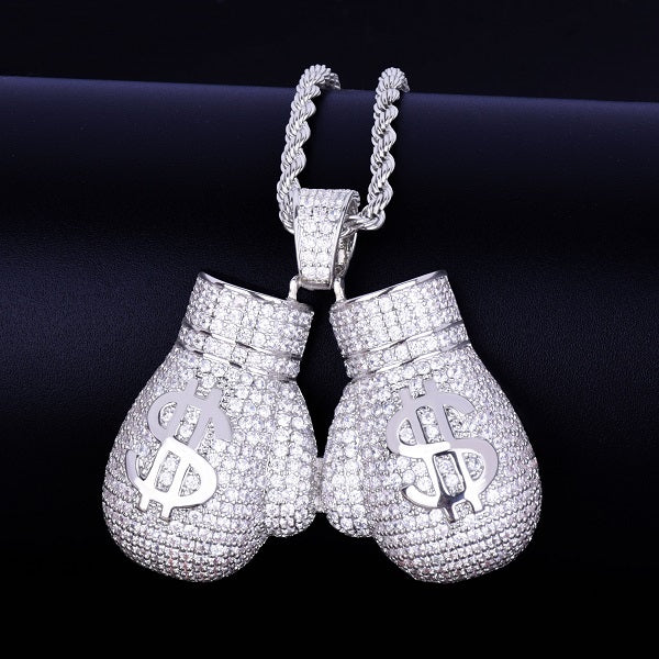Money Boxing Gloves Necklace - Craneur Ice