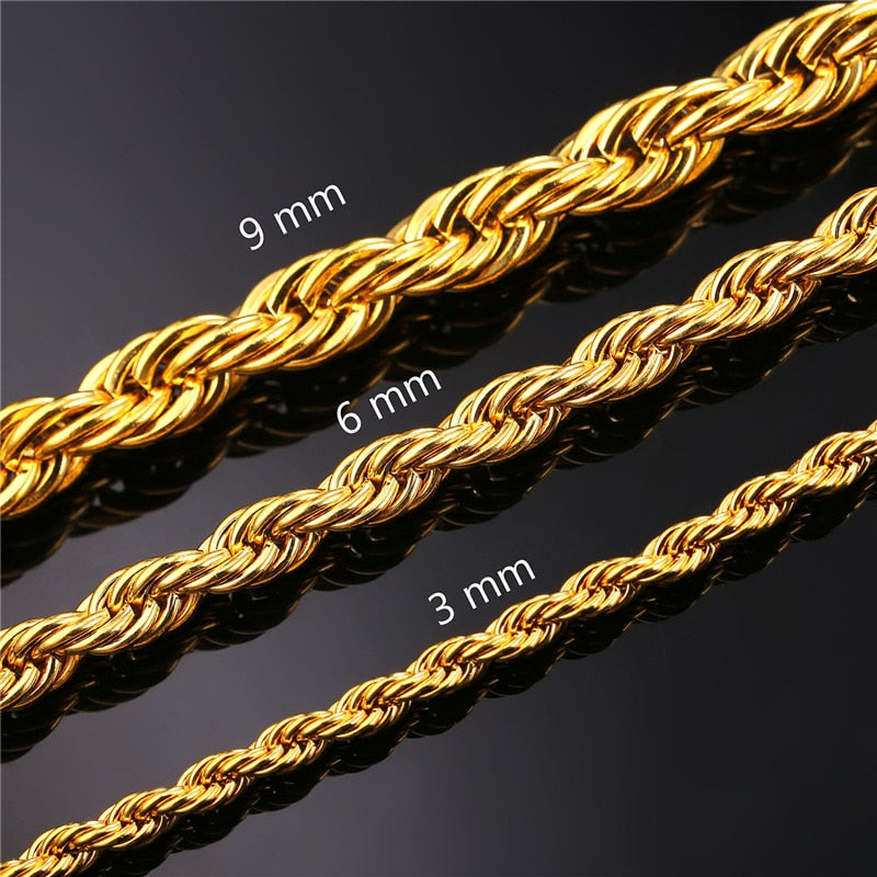 Rope Chain 3-9mm - Craneur Jewelry