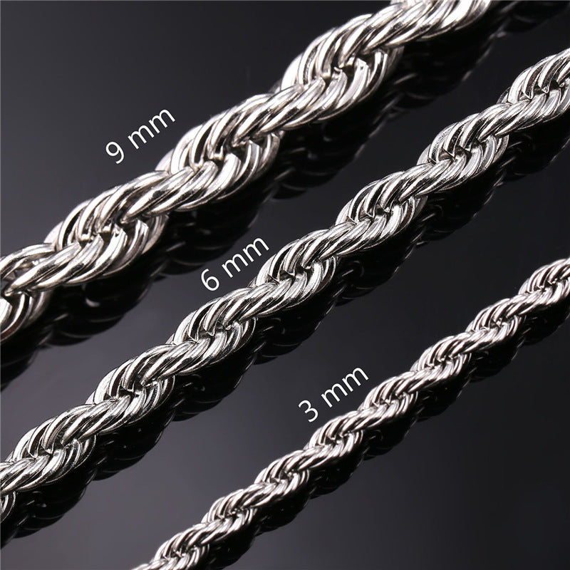 Rope Chain 3-9mm - Craneur Jewelry