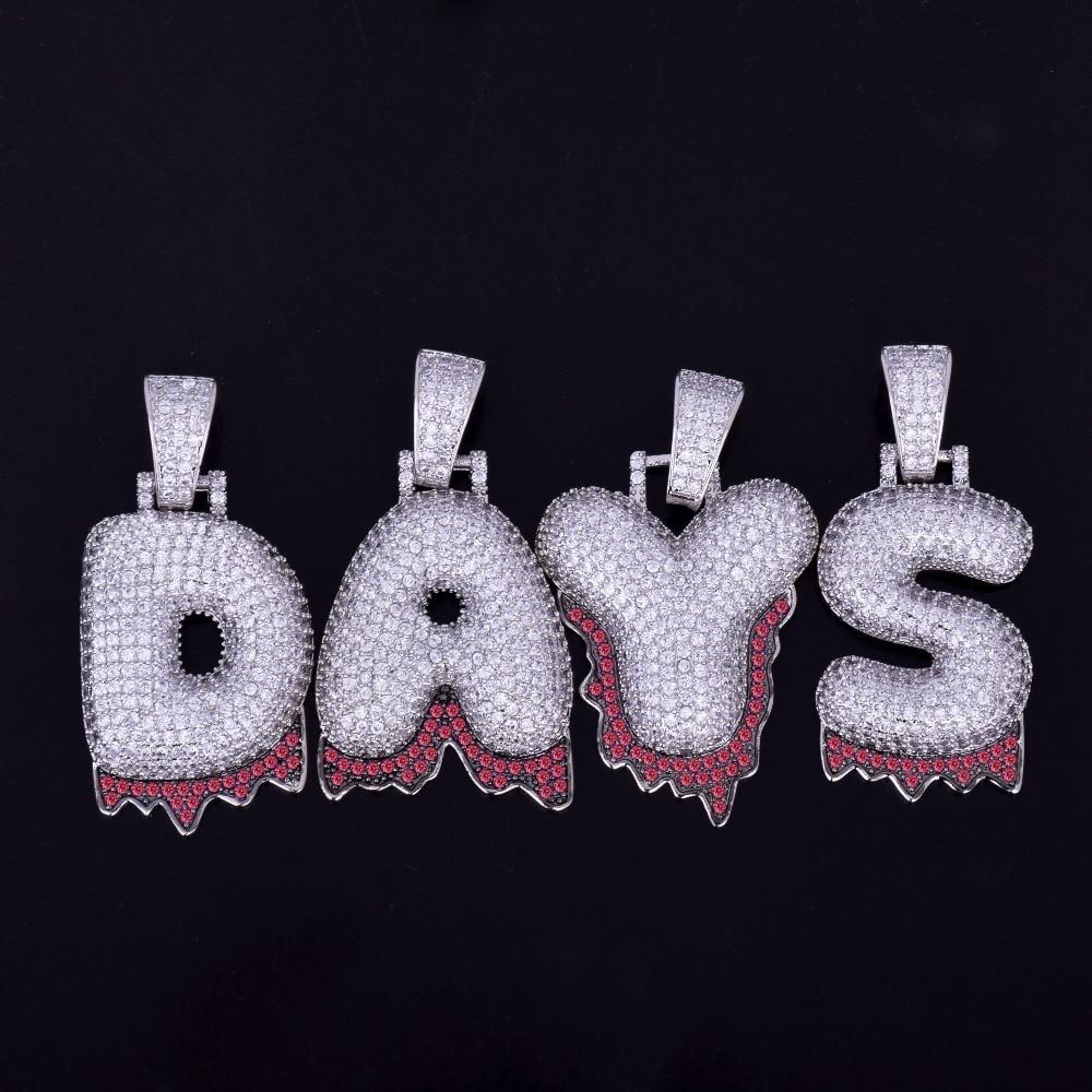 Custom Name Lava Drip Bubble Necklace - Craneur Ice