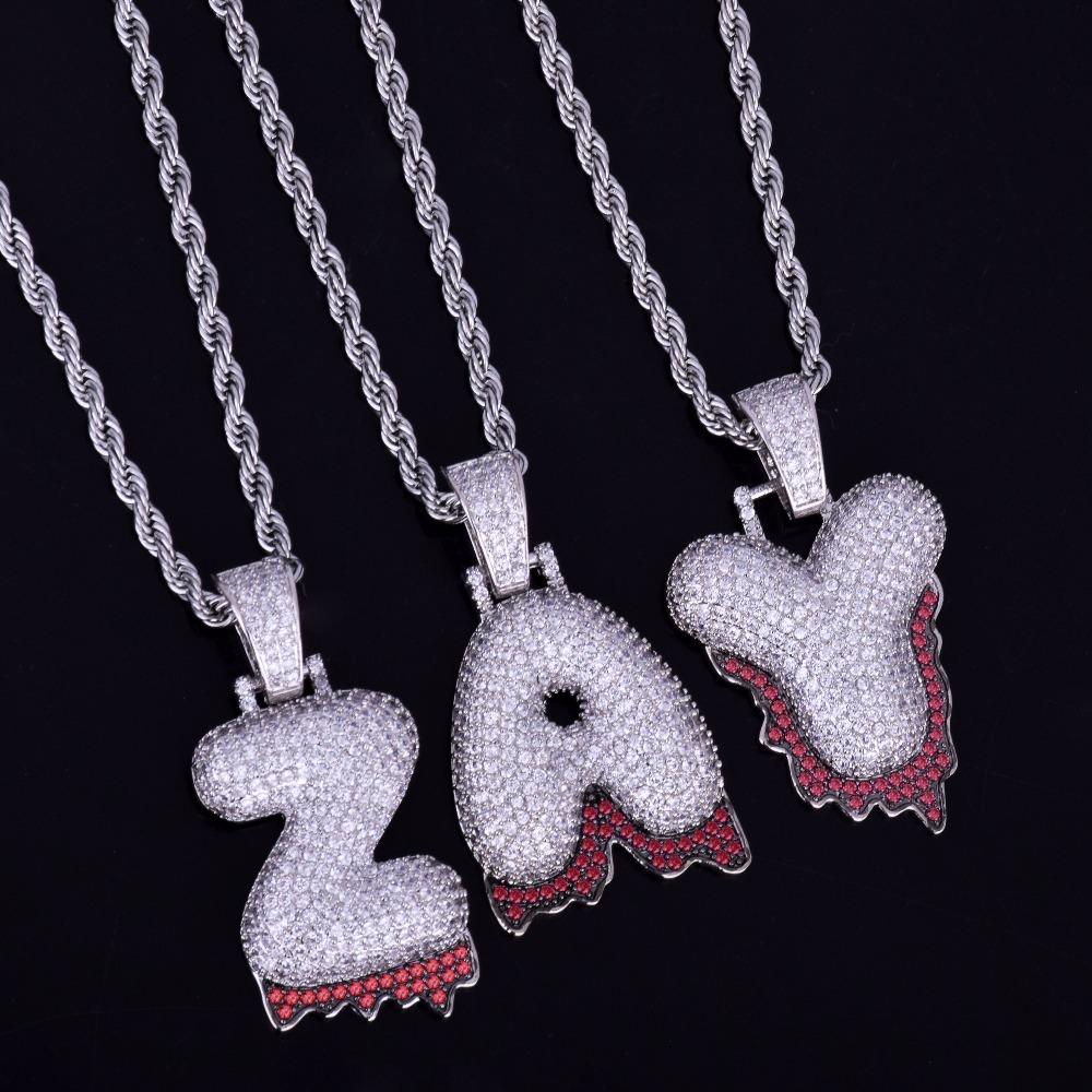 Custom Name Lava Drip Bubble Necklace - Craneur Ice