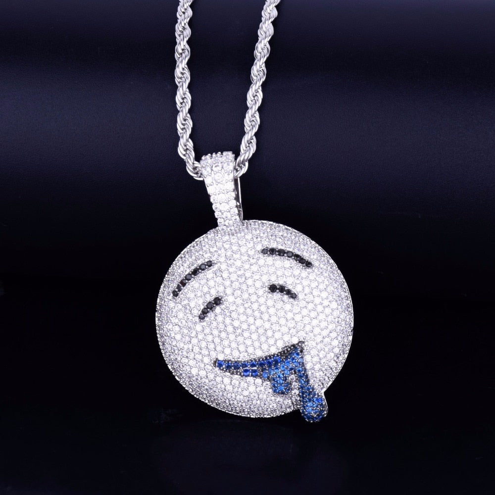 Drool Over Iced Emoji Necklace - Craneur Ice