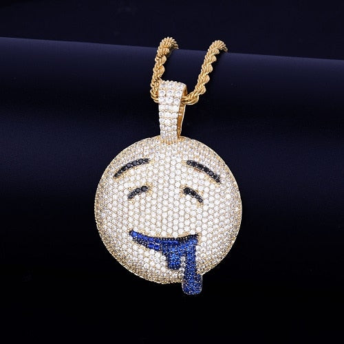 Drool Over Iced Emoji Necklace - Craneur Ice