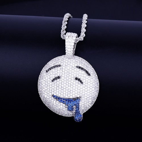 Drool Over Iced Emoji Necklace - Craneur Ice