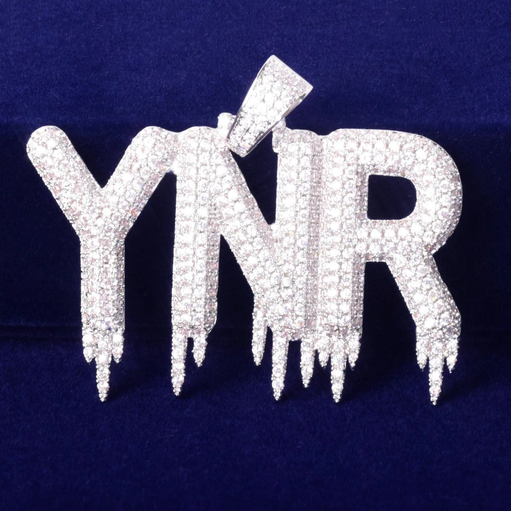 Custom Name Solid Drip Necklace - Craneur Ice