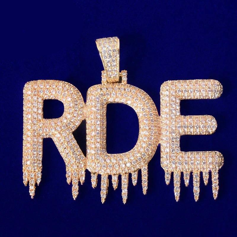 Custom Name Solid Drip Necklace - Craneur Ice